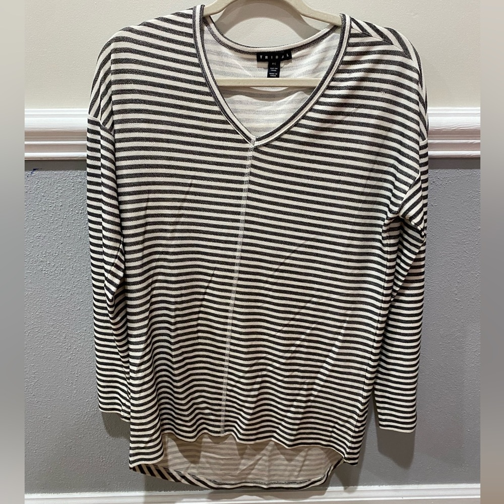 Black and White Striped Top